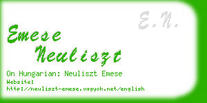 emese neuliszt business card